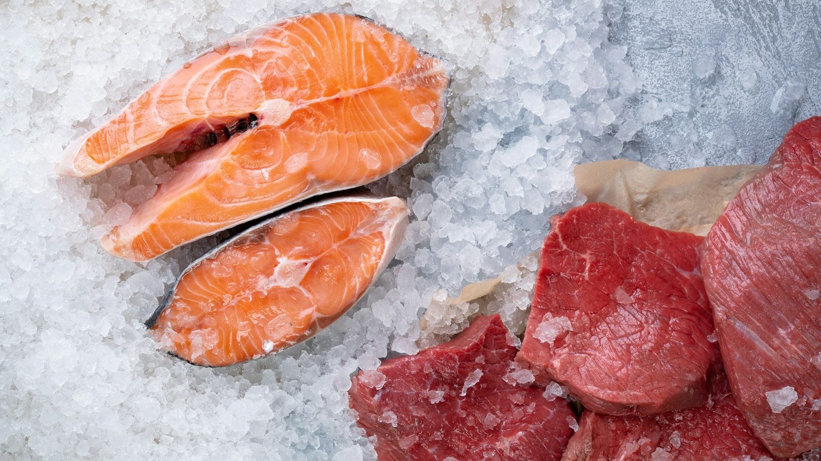 a pile of fish sitting on top of a pile of ice