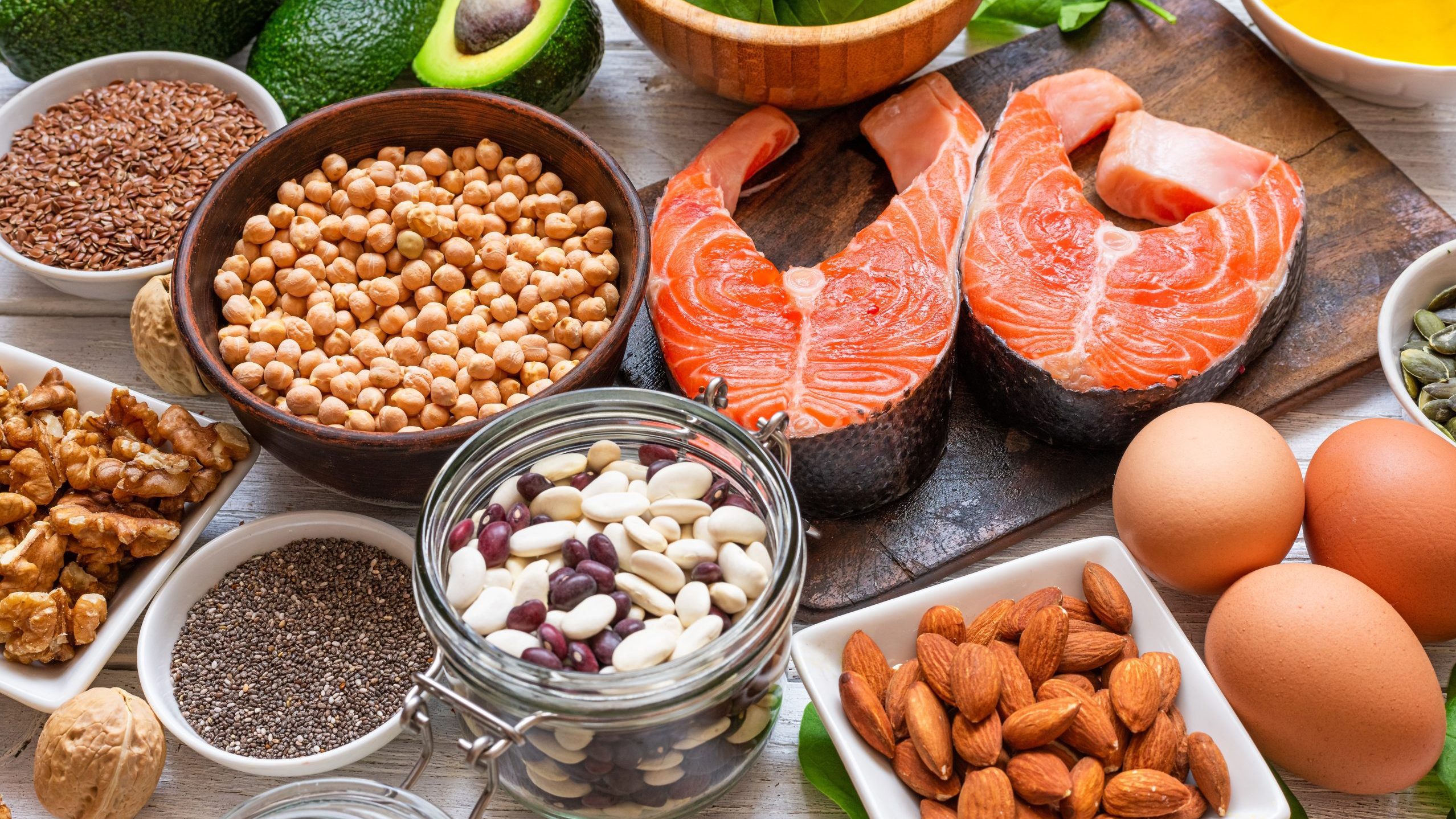 Food rich in omega 3 fatty acid and healthy fats.