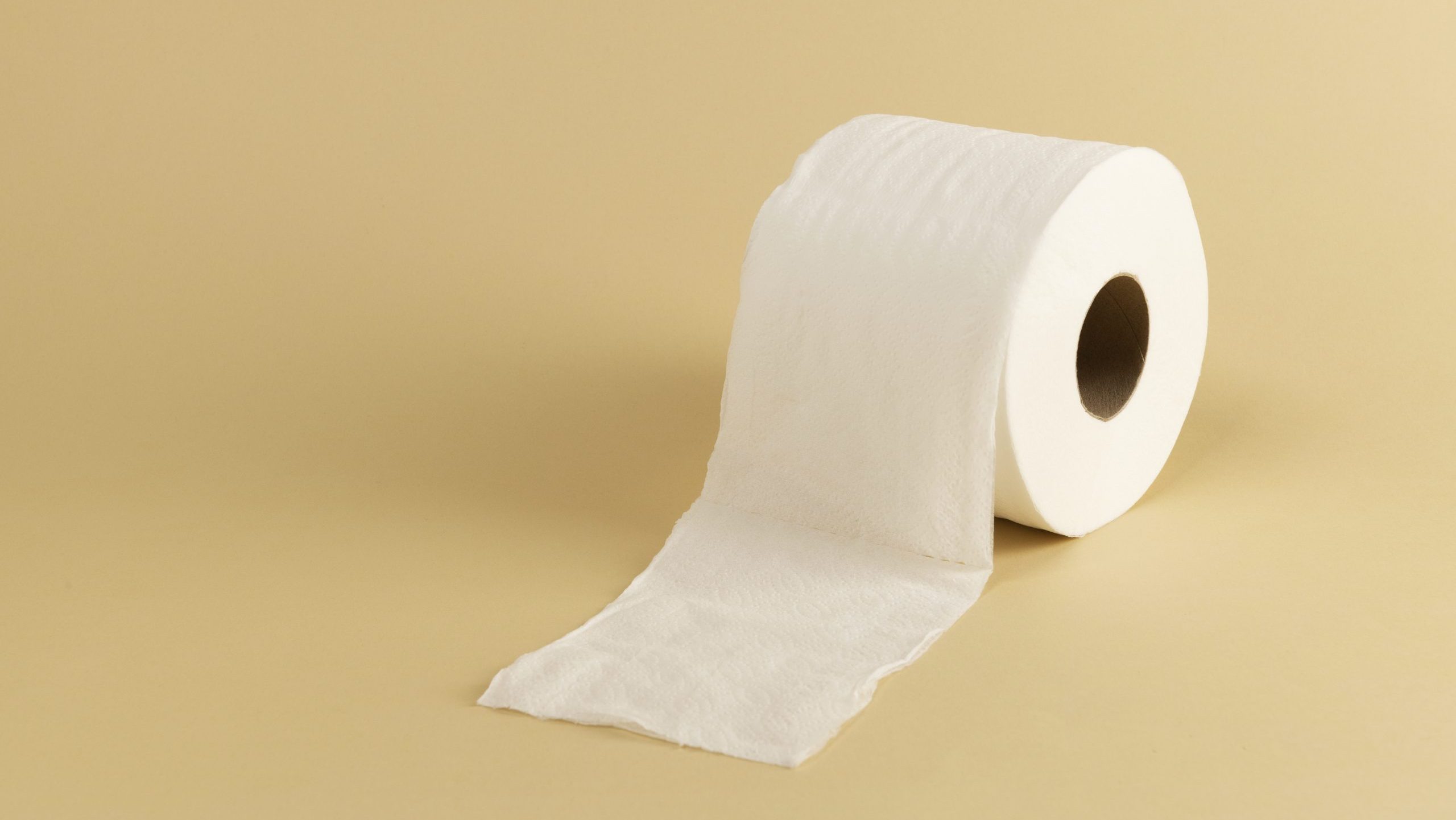 Tissue paper on yellow background