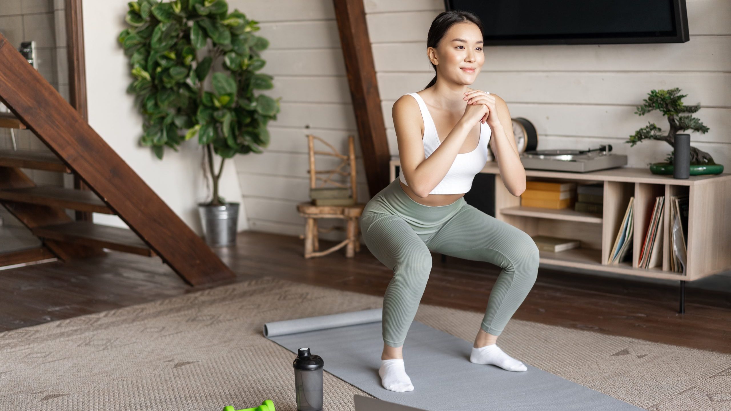 push-ups, squats, and lunges gym exercise