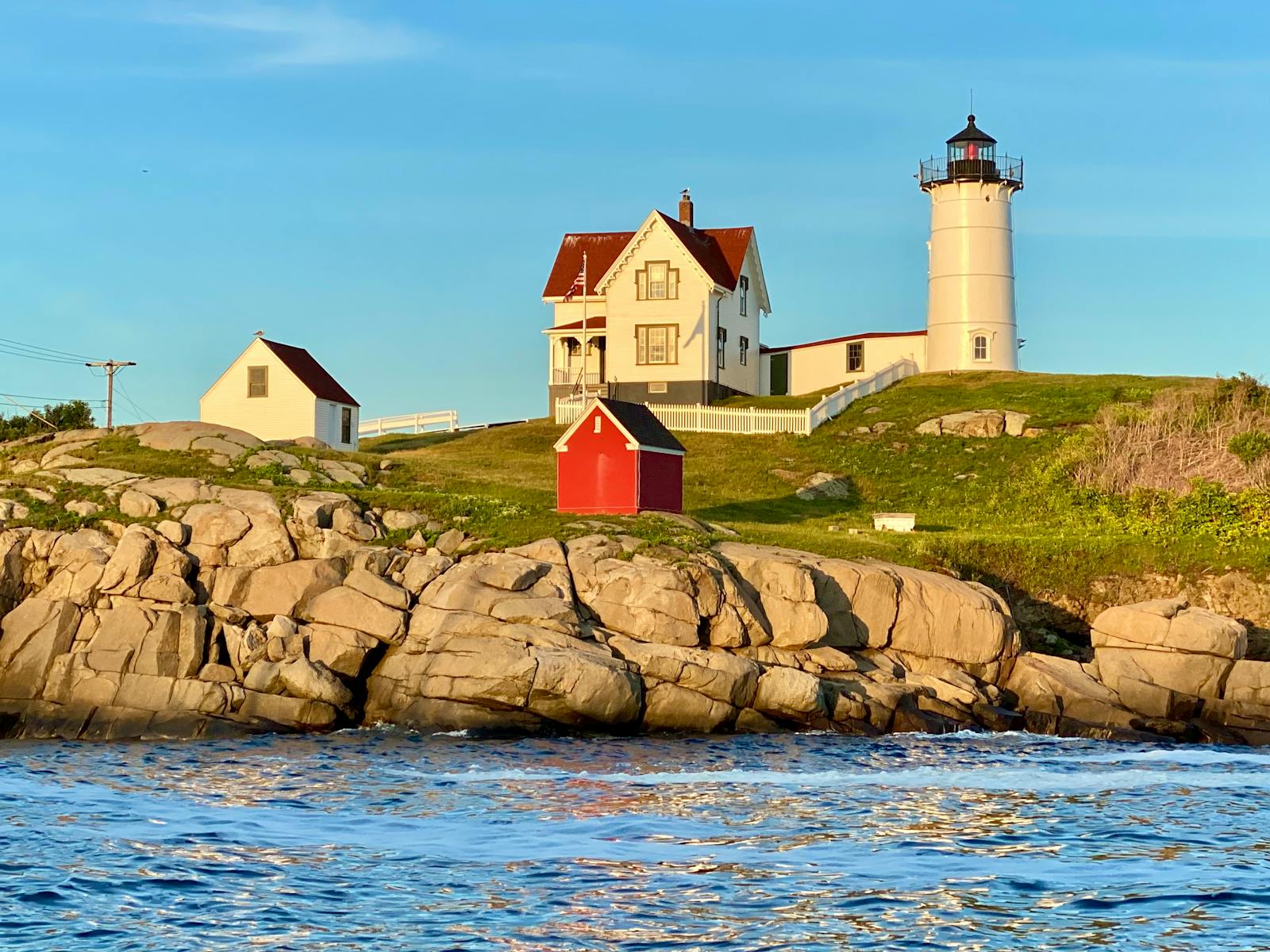 Nubble Lighthouse Landscape at Sunset