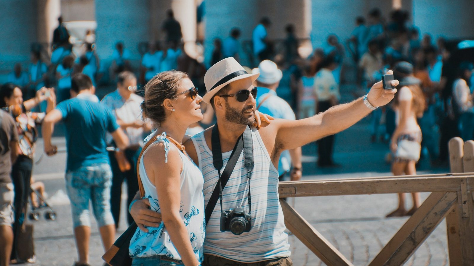 couple taking selfie