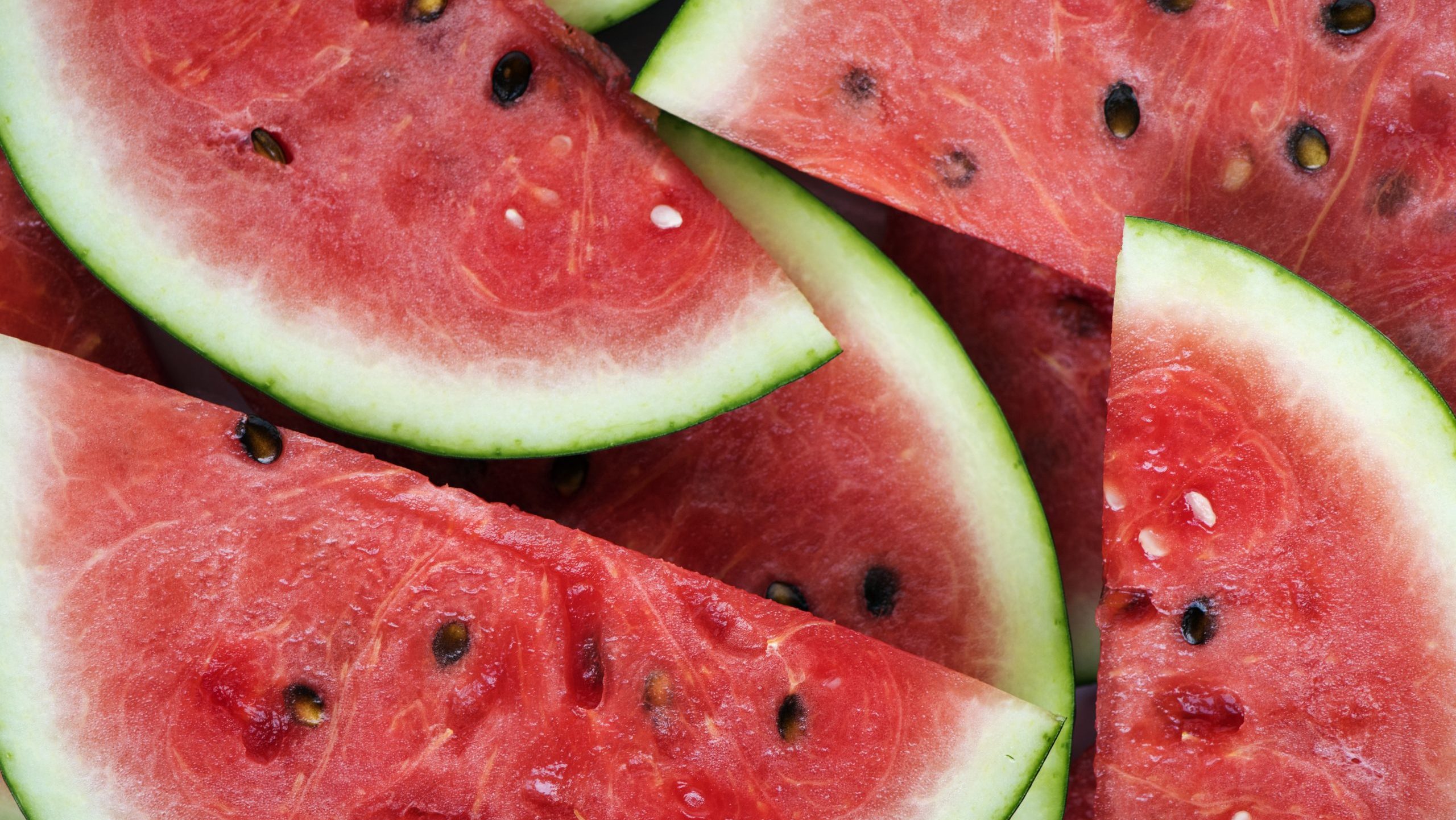 Slices of juicy red watermelon