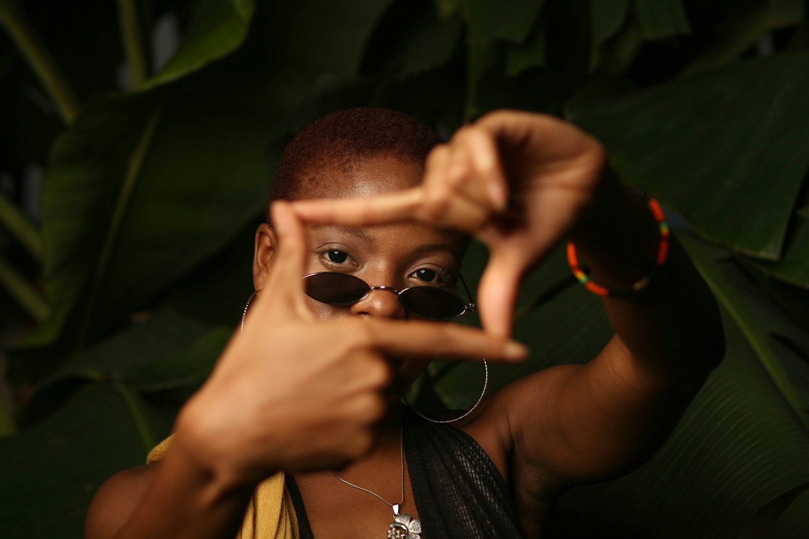 woman wearing sunglasses