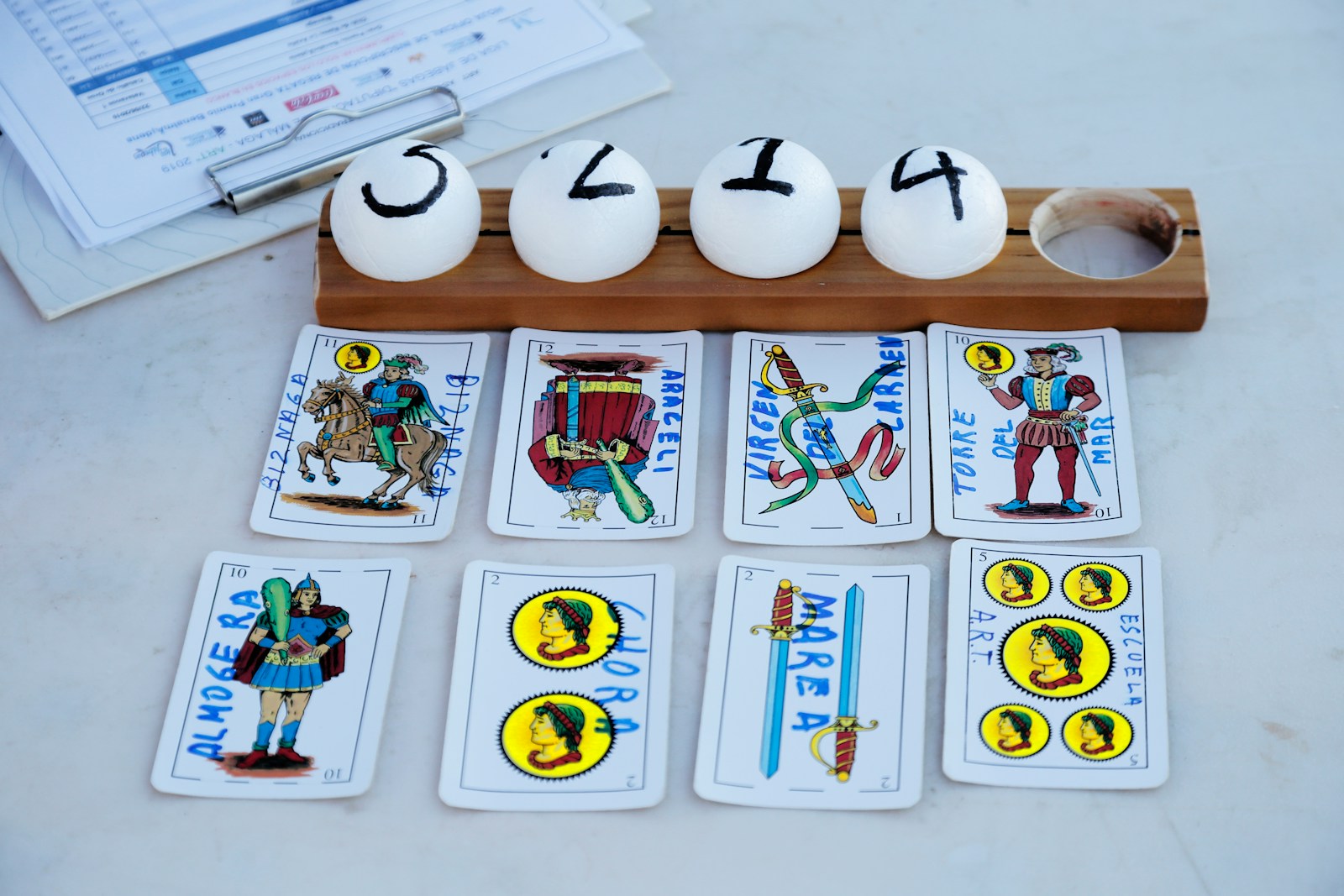 assorted-color tarot cards