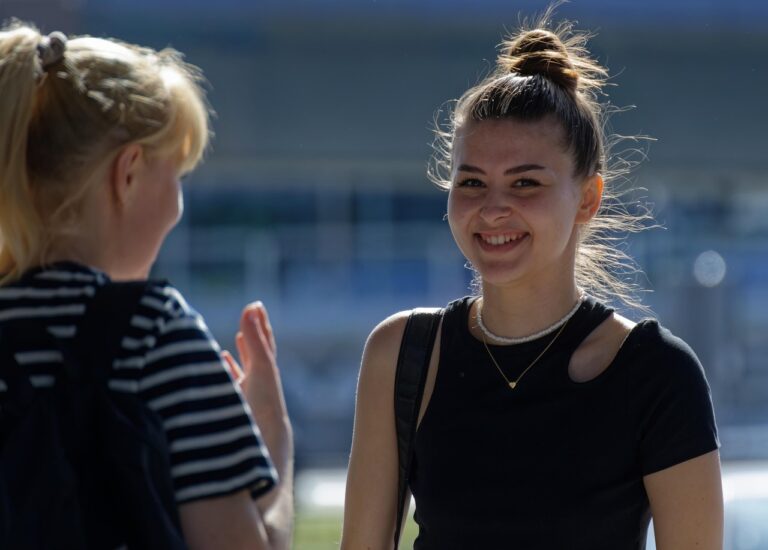 women, talking, friends, happy, smiling, outdoors, urban, women, talking, talking, talking, talking, talking
