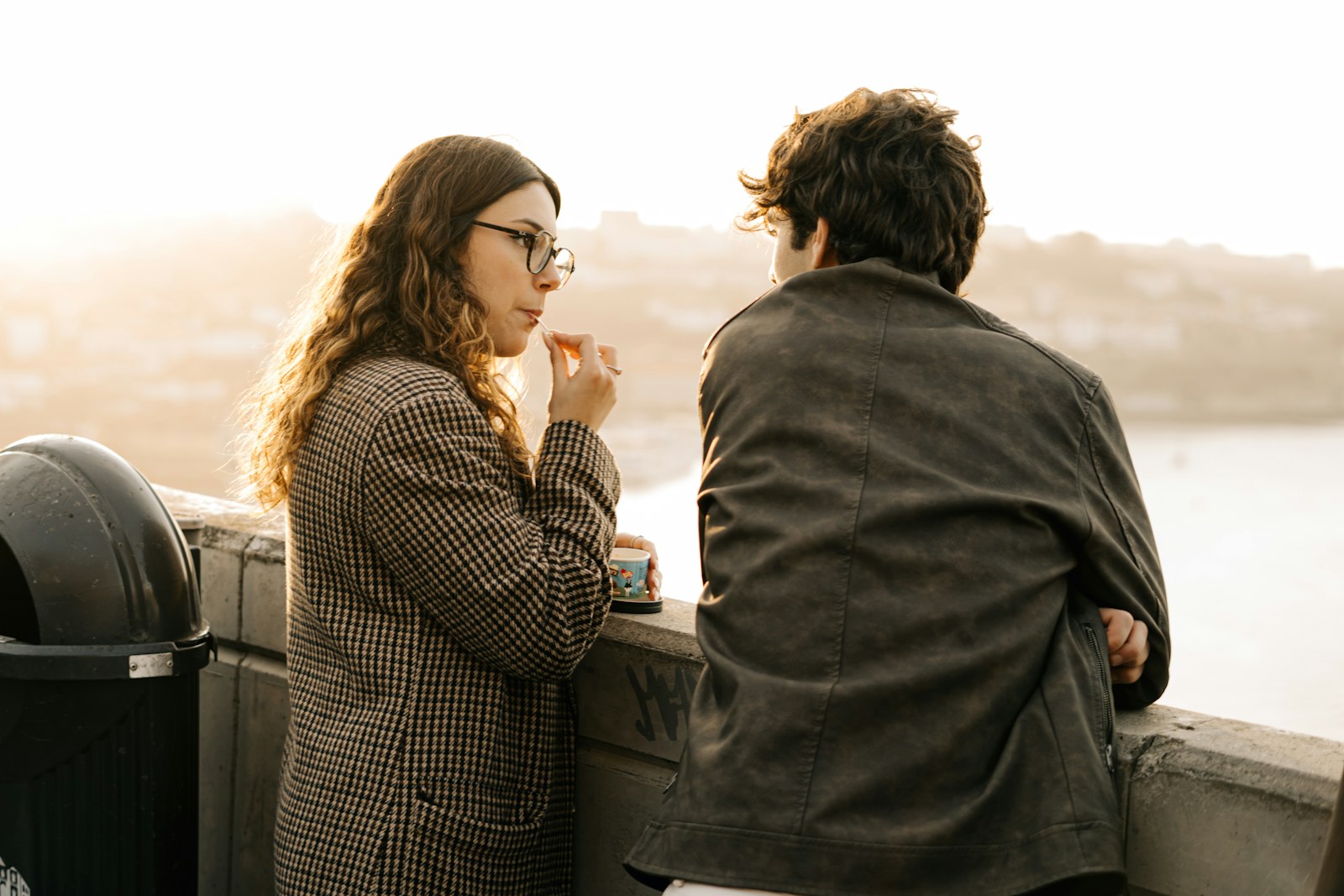 A man and a woman standing next to each other