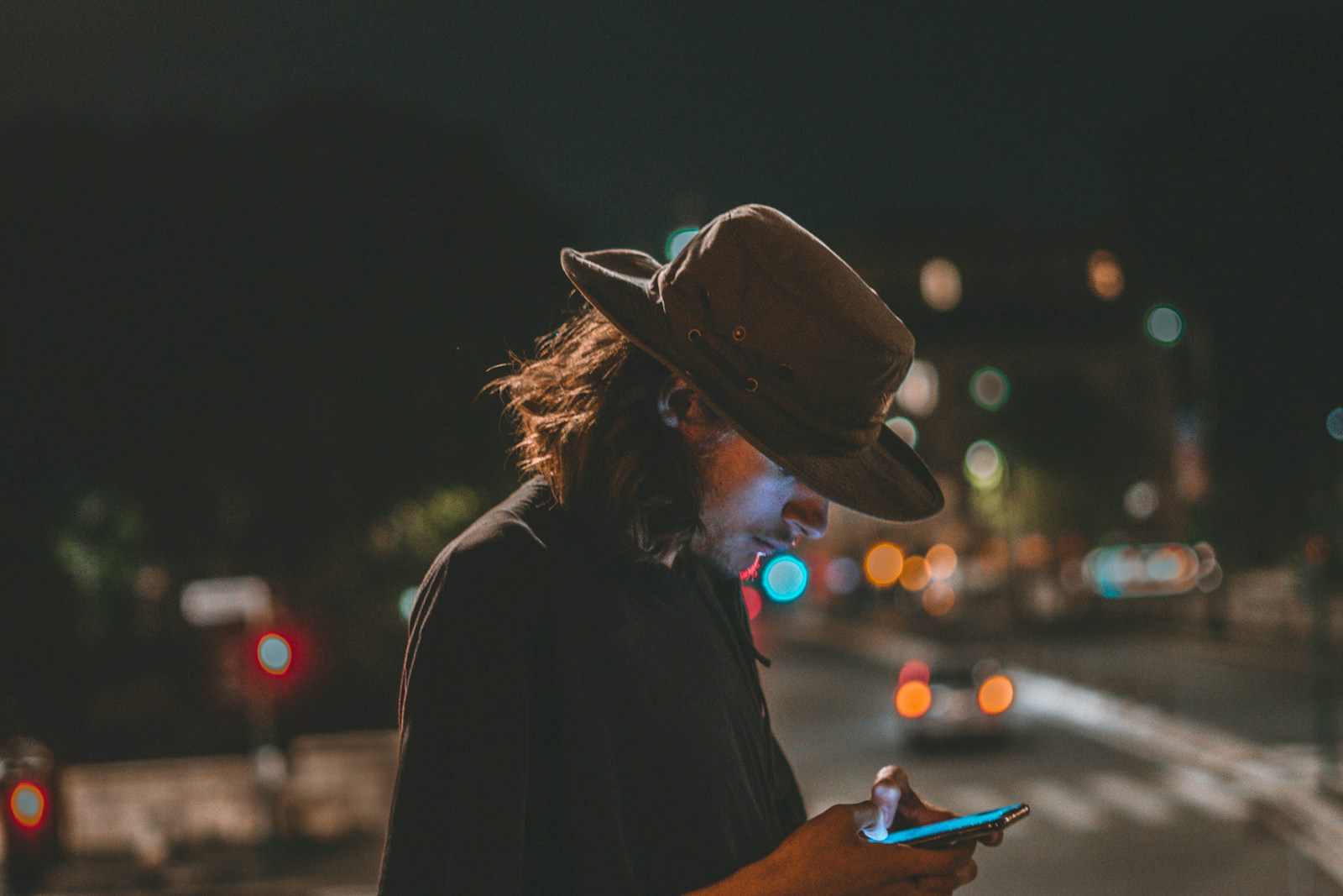 a person looking at the phone