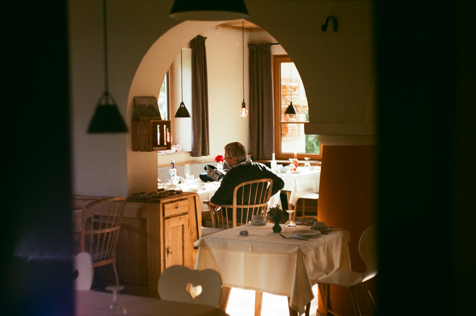 people sitting on dining table