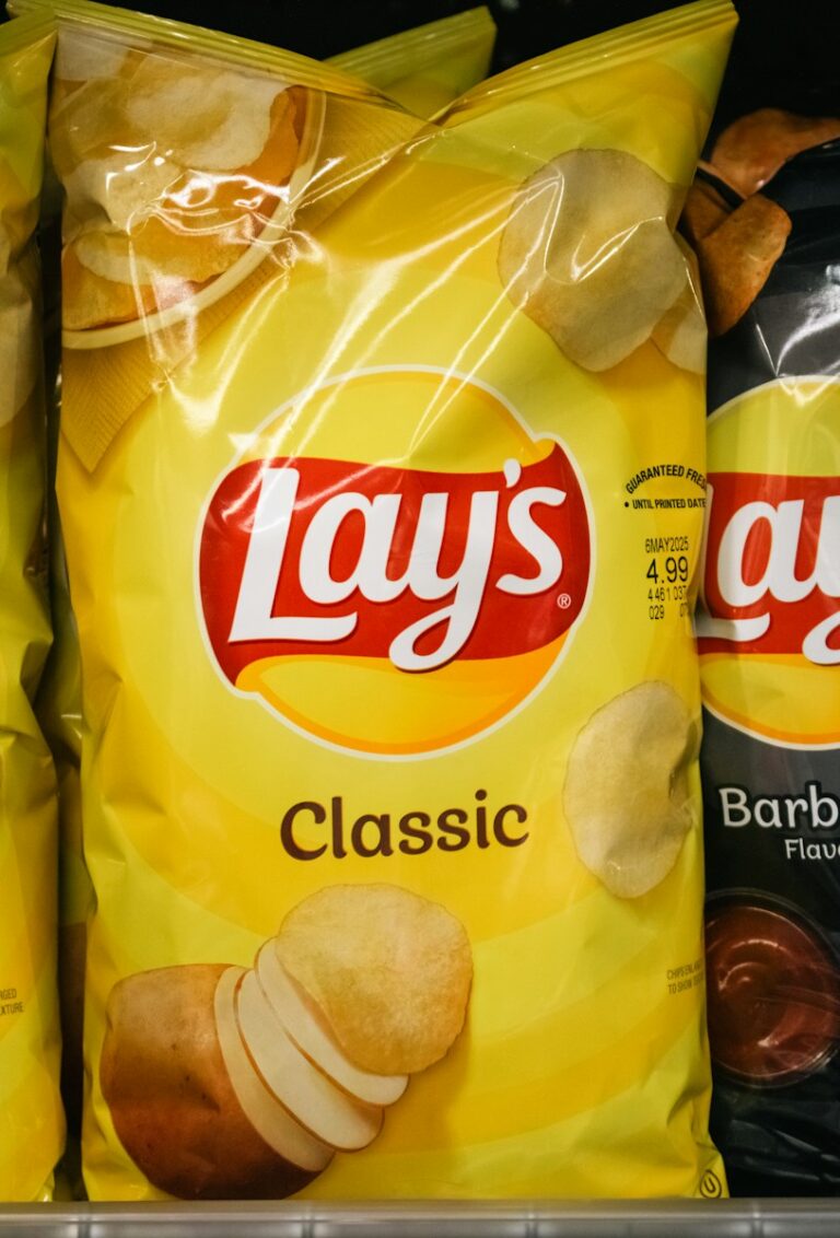 A bag of lay's classic potato chips