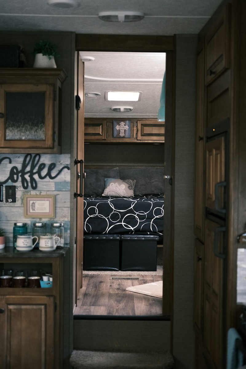 a view of a kitchen through a doorway