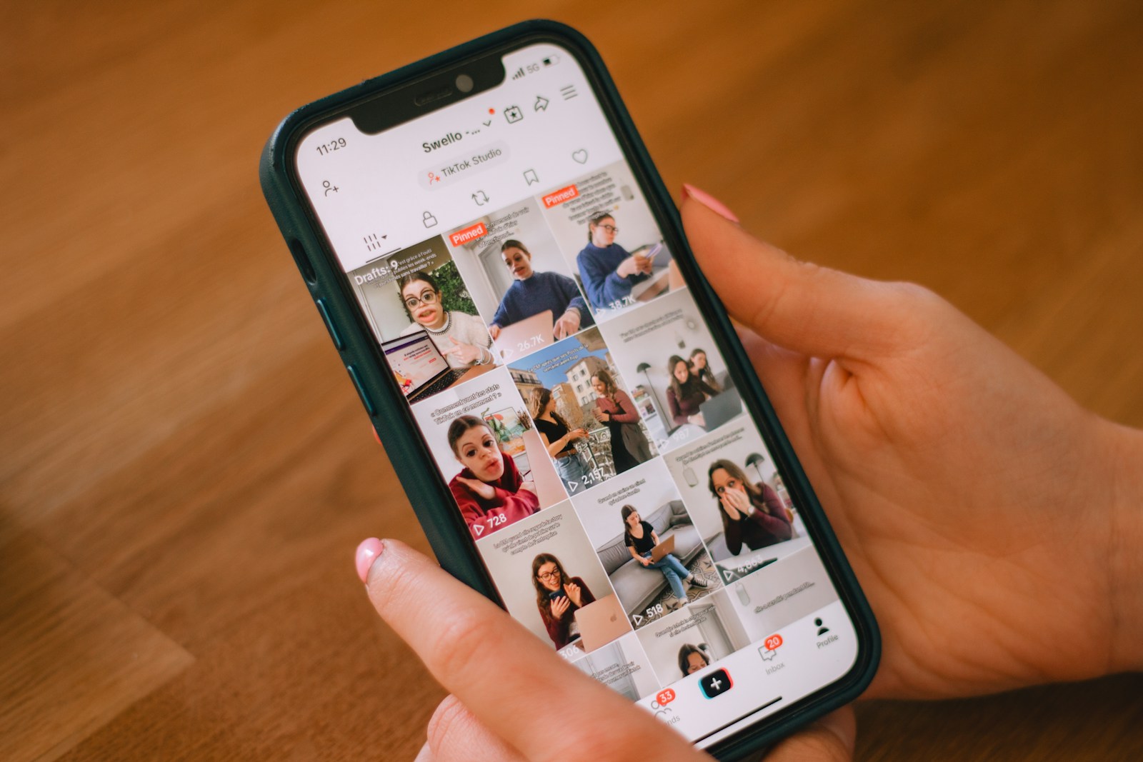Someone is scrolling through a tiktok feed