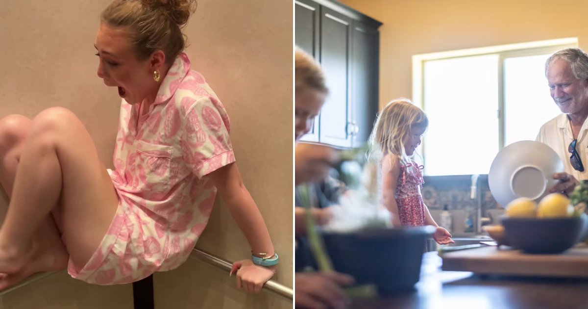 Family kitchen on vacation