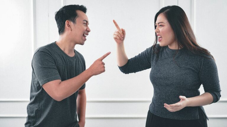 Couple having a serious conversation