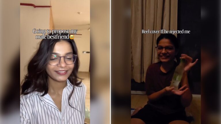 Two stills from an Instagram reel by @sejal.thingsss.
