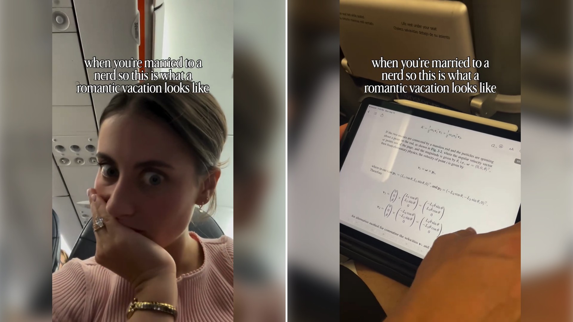 Two stills from an Instagram reel by @madelinwhitee.