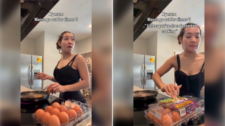 Two stills from an Instagram reel by @divinerapsing.