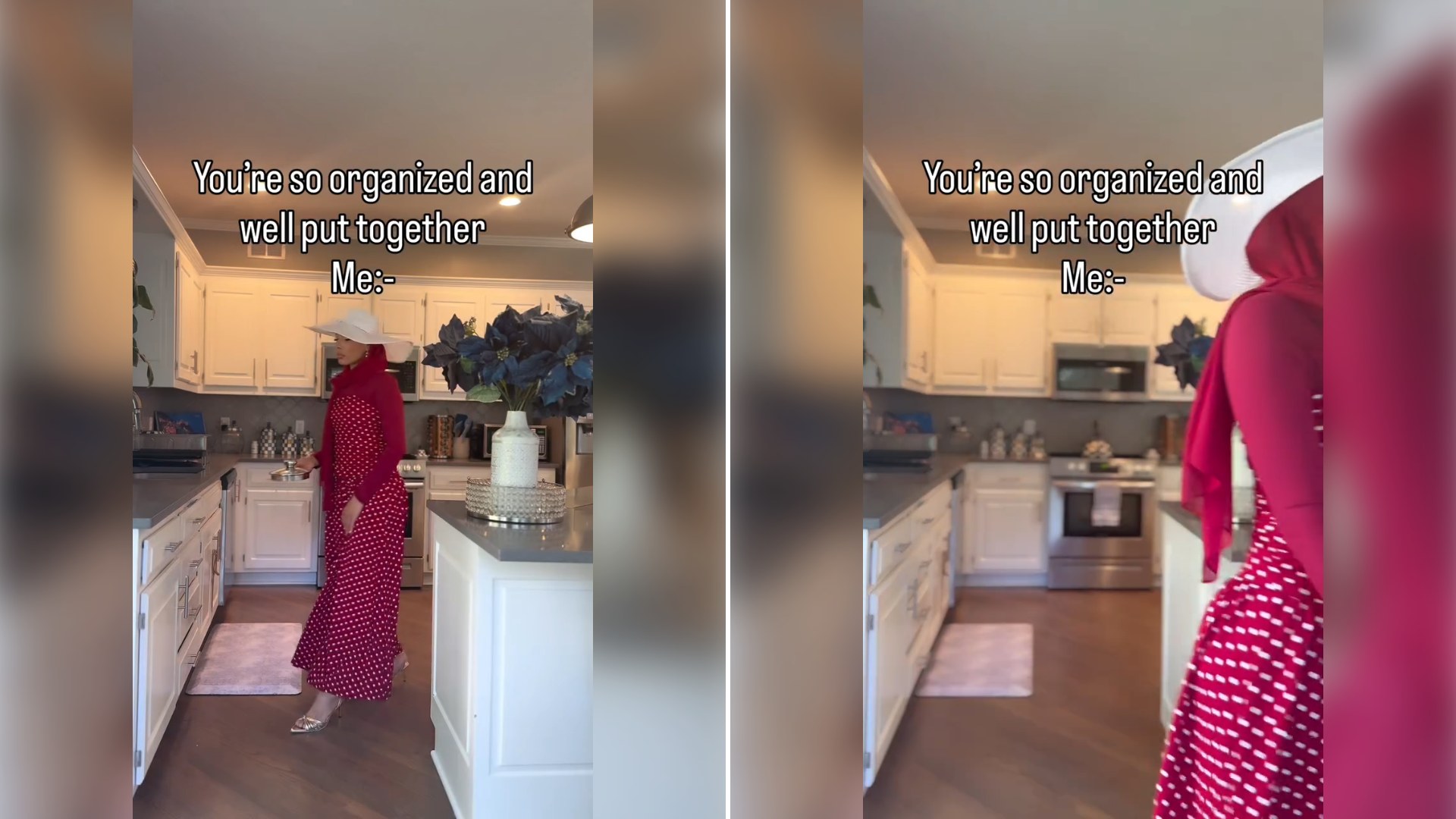 Two stills from an Instagram reel by @westindianbella.