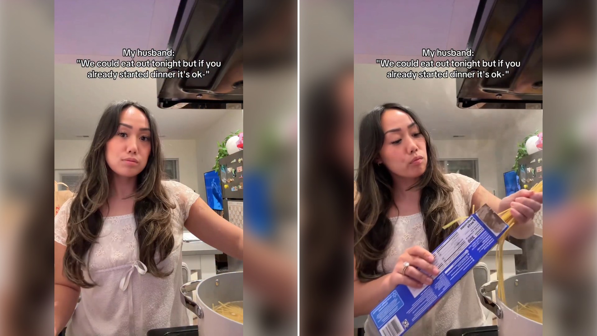 Two stills from an Instagram reel by @noelle.cefola.
