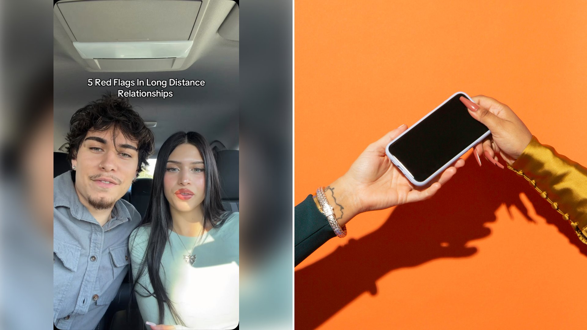 Left: cover still from an Instagram reel by @. Right: A person holding a cell phone in their hands (Unsplash photo by No Revisions).