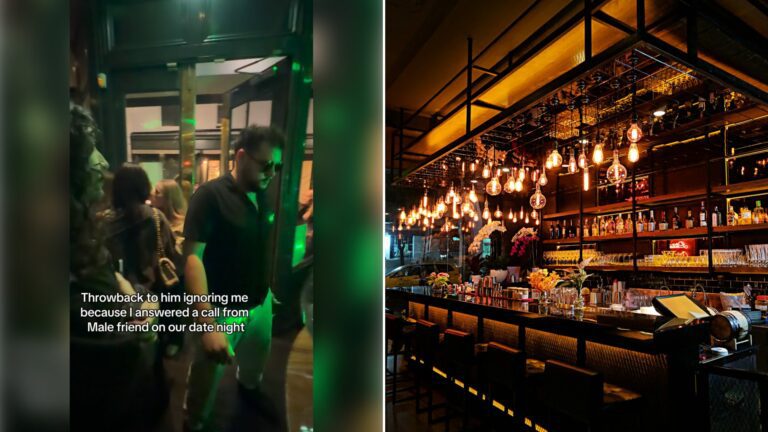 Left: cover still from an Instagram reel by @. Right: Filament bulb lights over a bar counter (Unsplash photo by qui nguyen).
