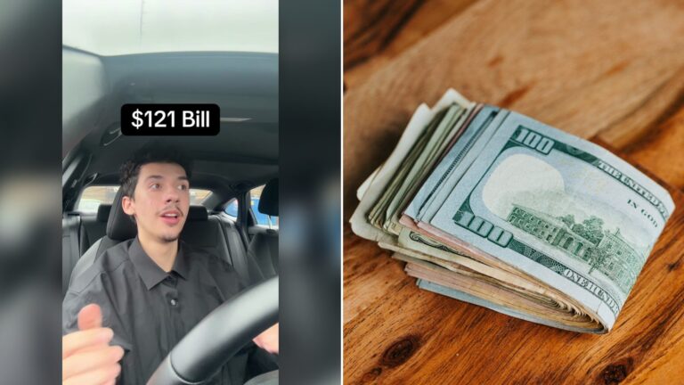 Cover of @thisisoni's TikTok video beside an Unsplash photo by Nathan Dumlao of a 100 US dollar bill