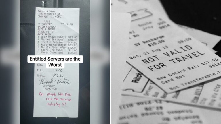 Cover of @captain.t.roll's TikTok video beside an Unsplash photo by Duskfall Crew of a pile of paper receipts