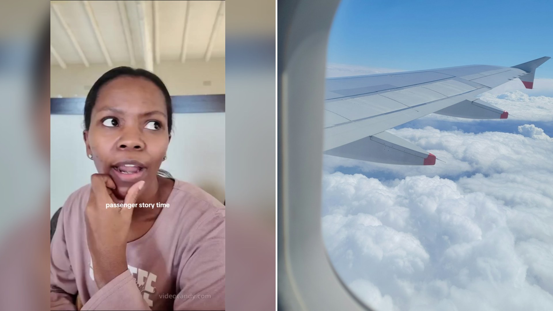 Cover of @cloudsurferandy7's TikTok video beside an Unsplash photo by Medad Media of an airplane wing above white clouds