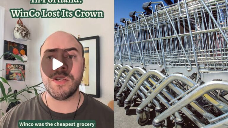 Row of grocery carts